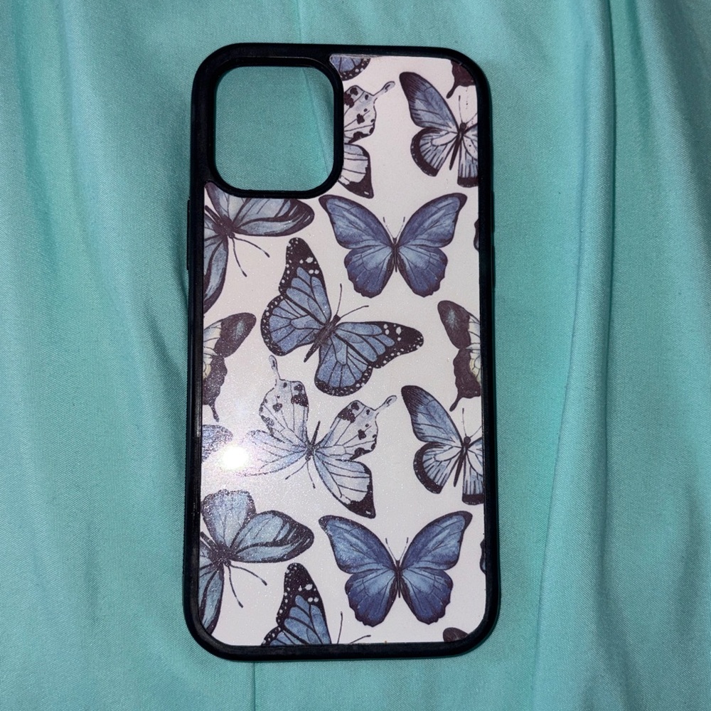 Elegant Butterfly Phone Case - Blue and Black